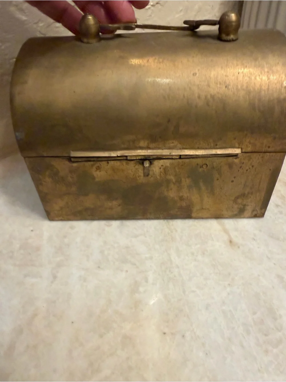Vintage Enesco brass box 6”